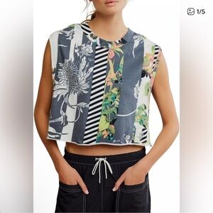 Free People Movement Floral tropical inspired tank